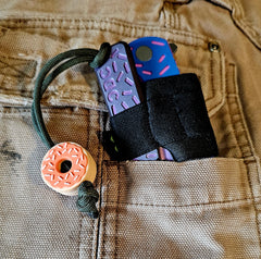 Bandit EDC pocket gear organizer and elastic edc bands. Grim Bandit elastic wallet band and everyday carry storage