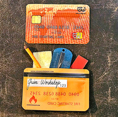 Fire Stash Card: Credit Card Size Waterproof EDC Wallet Zip Pouch
