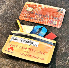 Fire Stash Card: Credit Card Size Waterproof EDC Wallet Zip Pouch