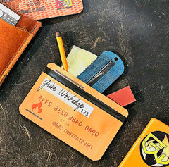 Fire Stash Card: Credit Card Size Waterproof EDC Wallet Zip Pouch