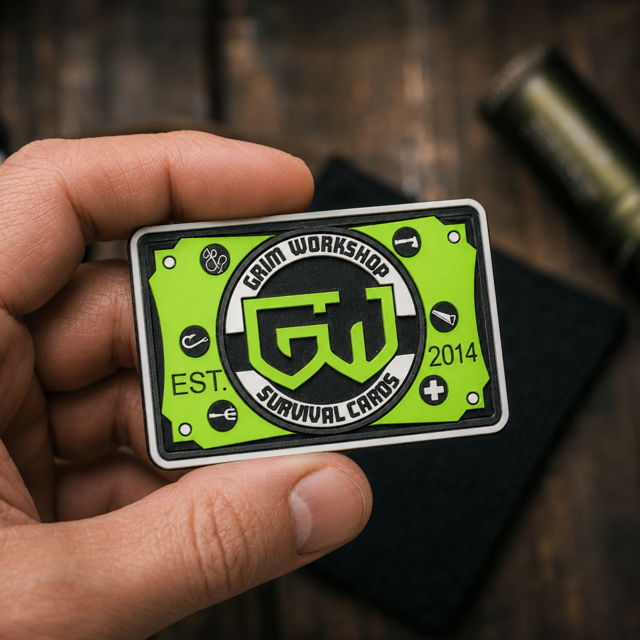 Grim Survival Patch with Hidden Pocket Green RND GW