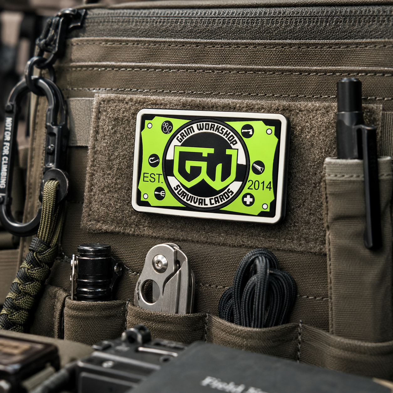 Grim Survival Patch with Hidden Pocket Green RND GW