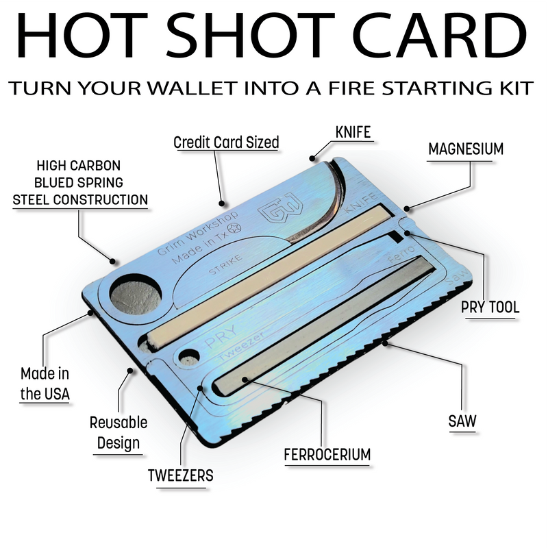 Stay prepared with the FireCard, a compact and reusable fire card designed to fit in your wallet. This ultra-thin survival tool is part of our innovative fire cards collection, giving you the ability to spark a fire anytime, anywhere