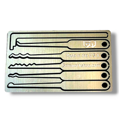 Lock Pick Card Wallet Lock Pick Set | Wallet lock picking set with a credit card lock pick set