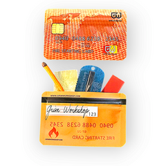 Fire Stash Card: Credit Card Size Waterproof EDC Wallet Zip Pouch