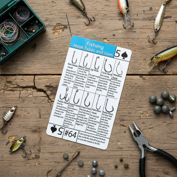 Tip Card #64 : Different Types of Fishing Hooks and Their Uses