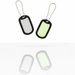Emergency Signal Dog Tag : Glow in the Dark Dog Tag with Reflective Mirror