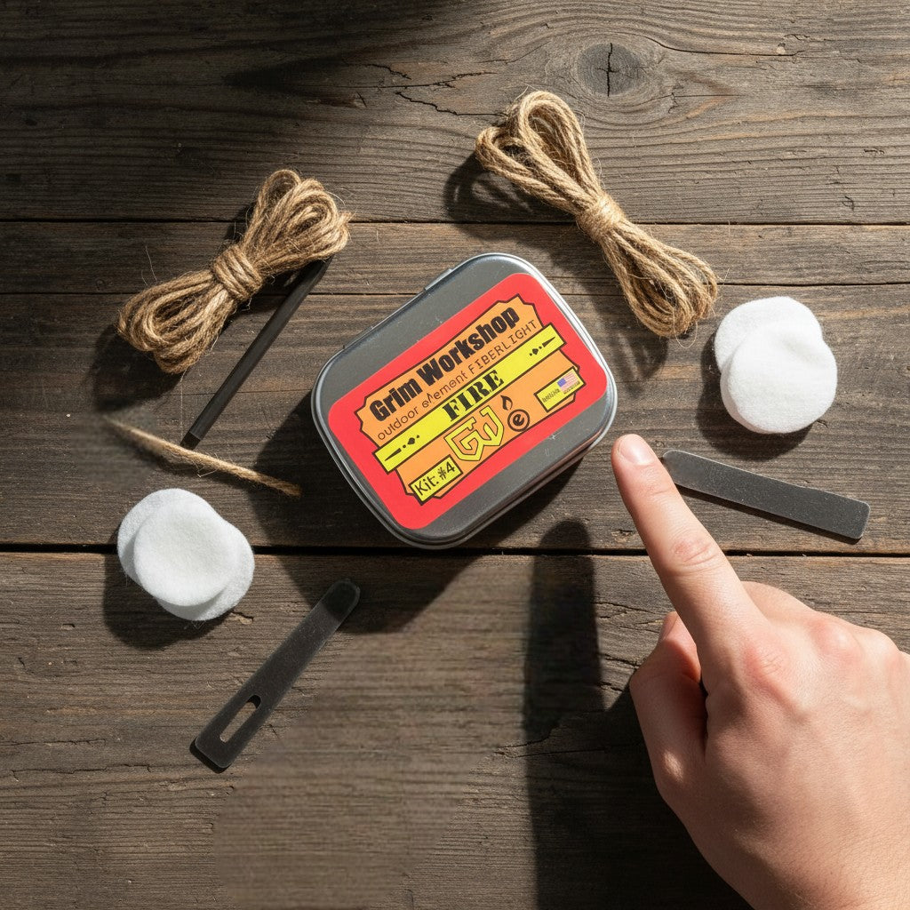Fire PAK Tin: Pocket Size Fire Kit Steel Storage Tin
