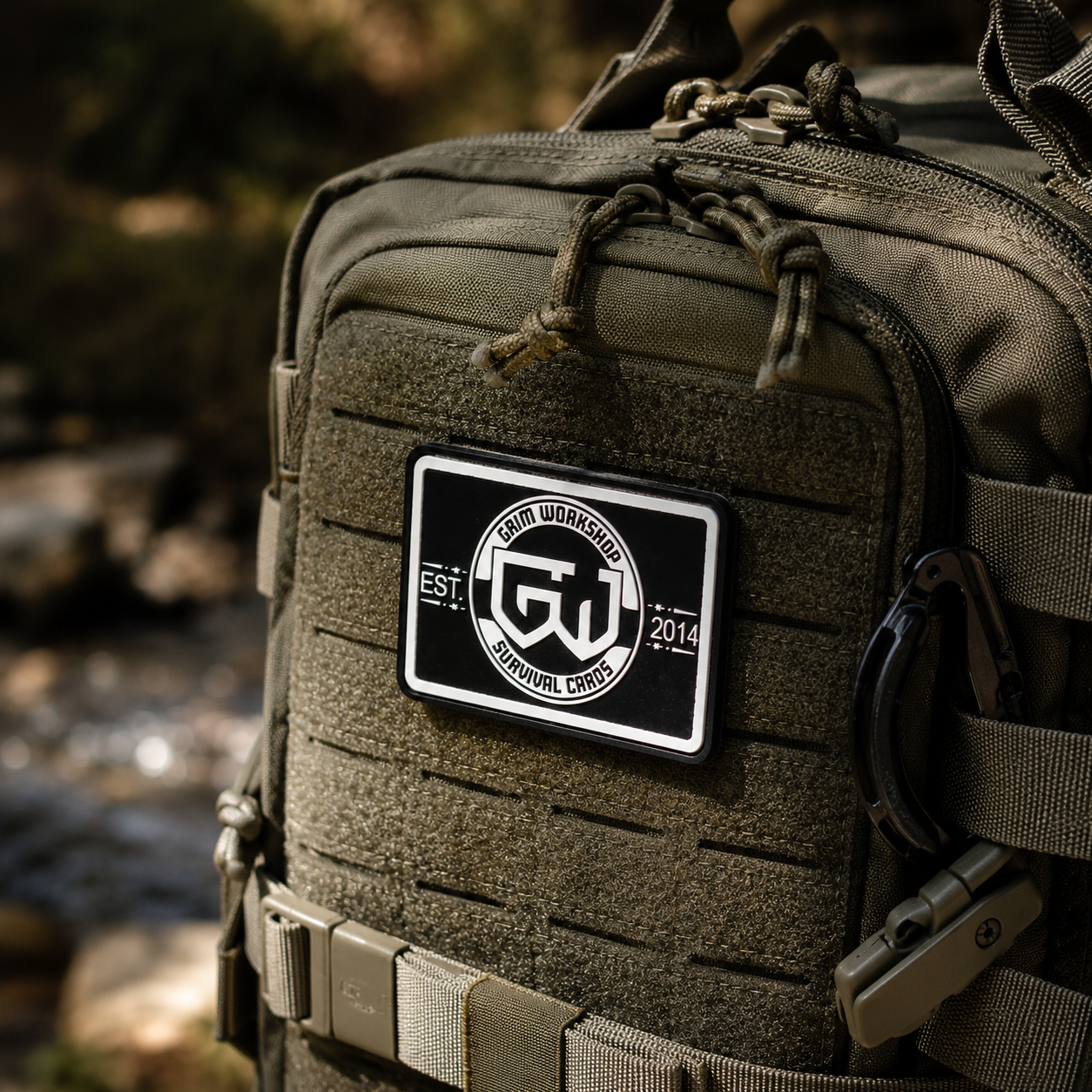 Black and White GW Patch with Hidden Pocket