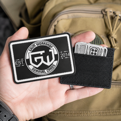 Black and White GW Patch with Hidden Pocket