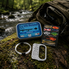 Pocket Fishing Kit : Handline Reel and Survival Fishing Kit