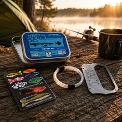 Pocket Fishing Kit : Handline Reel and Survival Fishing Kit