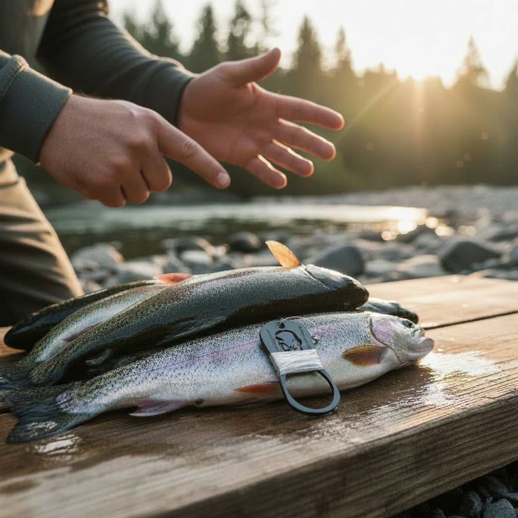 Hand Caster Dog Tag: Hand Fishing Reel Necklace