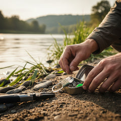 Hand Caster Dog Tag: Hand Fishing Reel Necklace