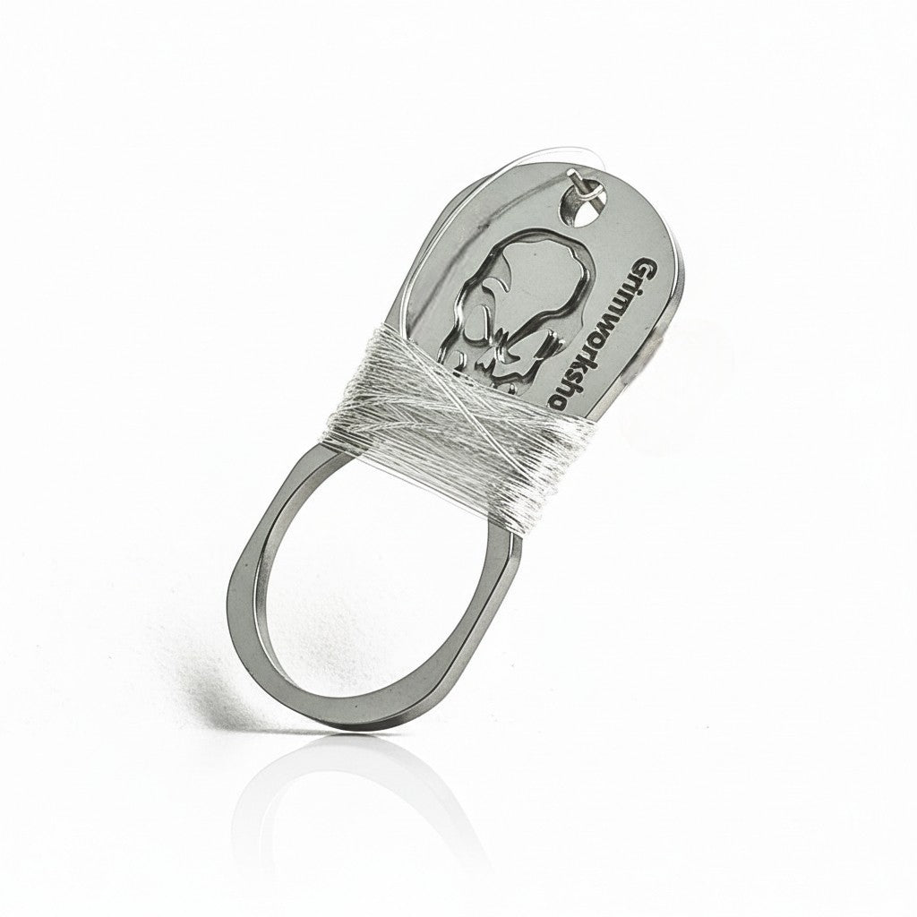 Hand Caster Dog Tag: Hand Fishing Reel Necklace