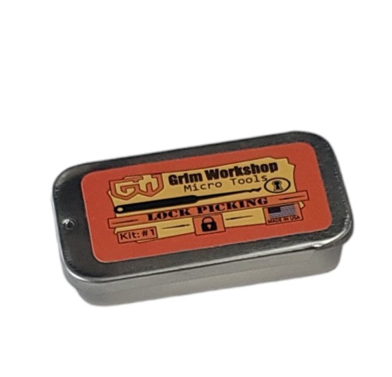 Lock Pick Micro Kit: Steel Storage Tin