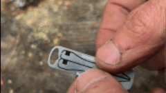 Keychain tweezers micro tool showing compact size and pointed tweezer tips.