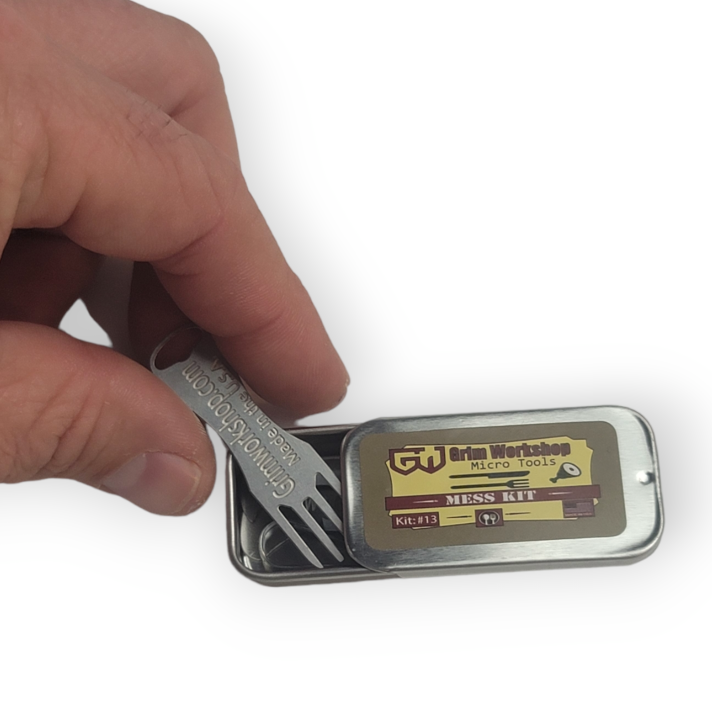 Mess Kit Micro Tool Storage Tin: Steel Pocket Tin