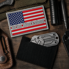 American Flag Patch with Hidden Pocket