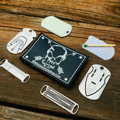 Grim Workshop hunting patches and hidden pocket patch hook and loop patches