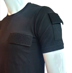 Tactical t shirts with velcro edc shirt with hidden pocket