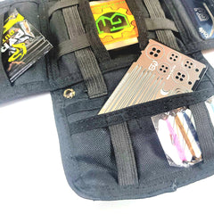 Outdoor Canvas Bushcraft Tool Roll Wallet Pocket Organizer