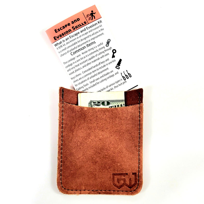 Credit Card Size Escape and Evasion Tip Guide