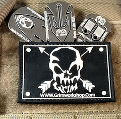 Grim Workshop hunting patches and hidden pocket patch hook and loop patches