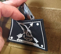 Grim Workshop hunting patches and hidden pocket patch hook and loop patches