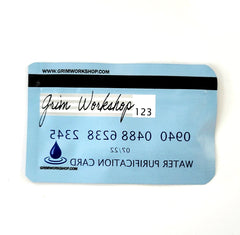 With the water card you can turn your Wallet into a Water Purification Kit with the Water Survival Kit Card