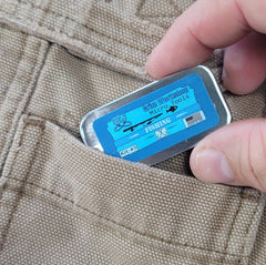 micro fishing kit emergency fishing kit the size of a paperclip!
