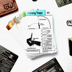 #9 Fish Trap and Improvised Hooks Tip Card-Grimworkshop-bugoutbag-bushcraft-edc-gear-edctool-everydaycarry-survivalcard-survivalkit-wilderness-prepping-toolkit
