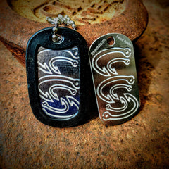 Fishing hook necklace survival fishing dog tag hooks