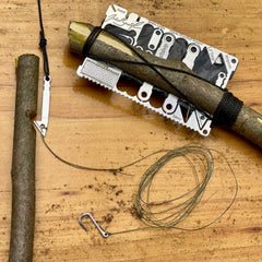 Jamie Burleigh Survival Trapping Kit and trap tool survival card multi tool