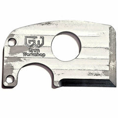 The adze tool multifunctional blade and credit card knife. 