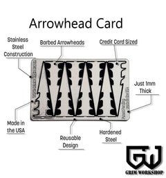 Use the Arrow Card to turn your wallet into a survival arrowhead card kit