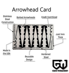 Use the Arrow Card to turn your wallet into a survival arrowhead card kit