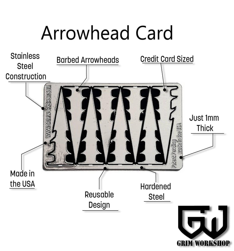 Use the Arrow Card to turn your wallet into a survival arrowhead card kit