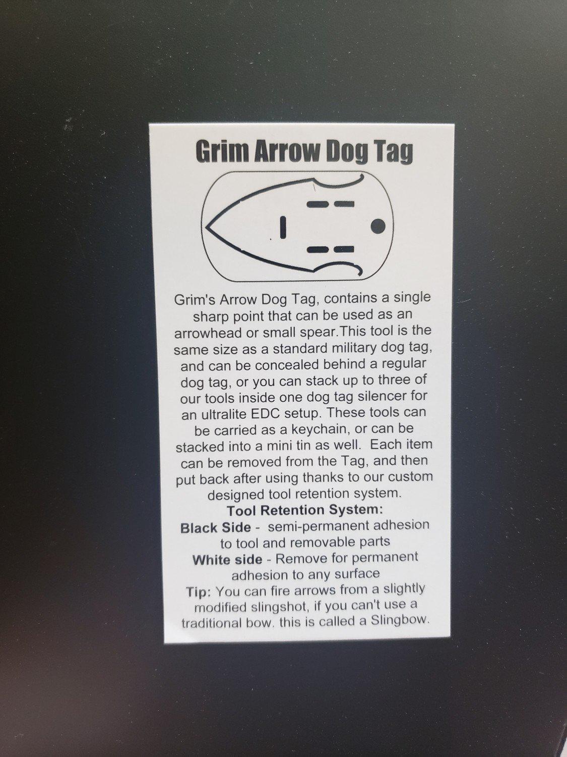 Arrowhead Dog Tag for use as an arrowhead survival necklace wearing an arrowhead necklace for EDC