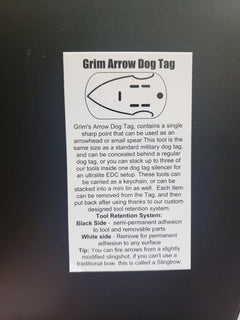 Arrowhead Dog Tag for use as an arrowhead survival necklace wearing an arrowhead necklace for EDC