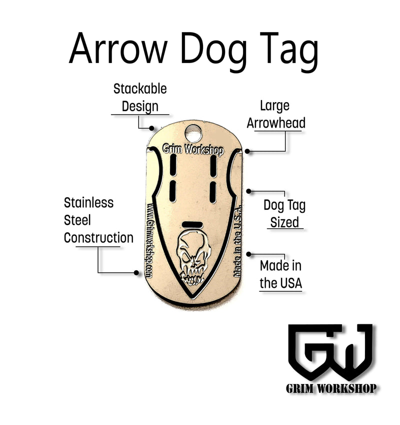 Arrowhead Dog Tag for use as an arrowhead survival necklace wearing an arrowhead necklace for EDC