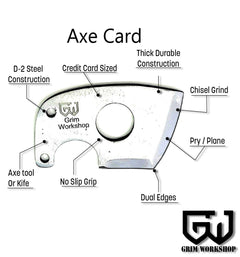 Survival Axe Multi Tool Card with Removable Handle