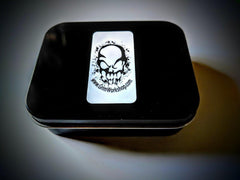 Black Credit Card Sized Storage Tin-Grimworkshop-bugoutbag-bushcraft-edc-gear-edctool-everydaycarry-survivalcard-survivalkit-wilderness-prepping-toolkit