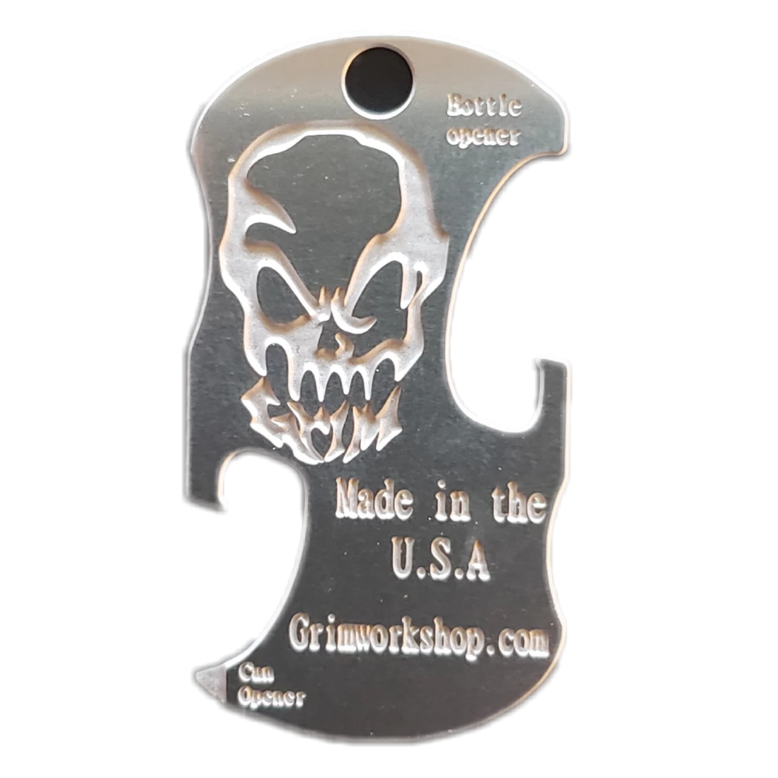 dog tag bottle opener necklace. This can opener bottle opener combo for everyday carry or mess kits!