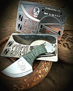 Bushcraft EDC Survival Card 11 function credit card survival tool and bushcraft edc kit. grim workshop creates the best credit card sized multi tool