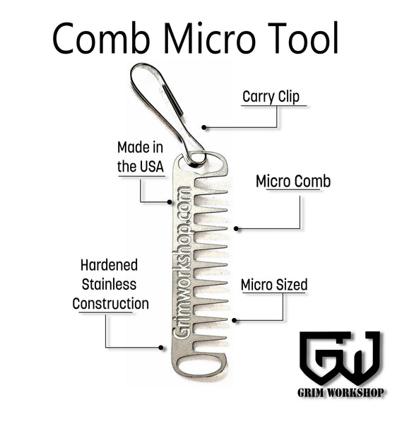 EDC Pocket Comb Micro Tool | Grim Workshop – Grimworkshop