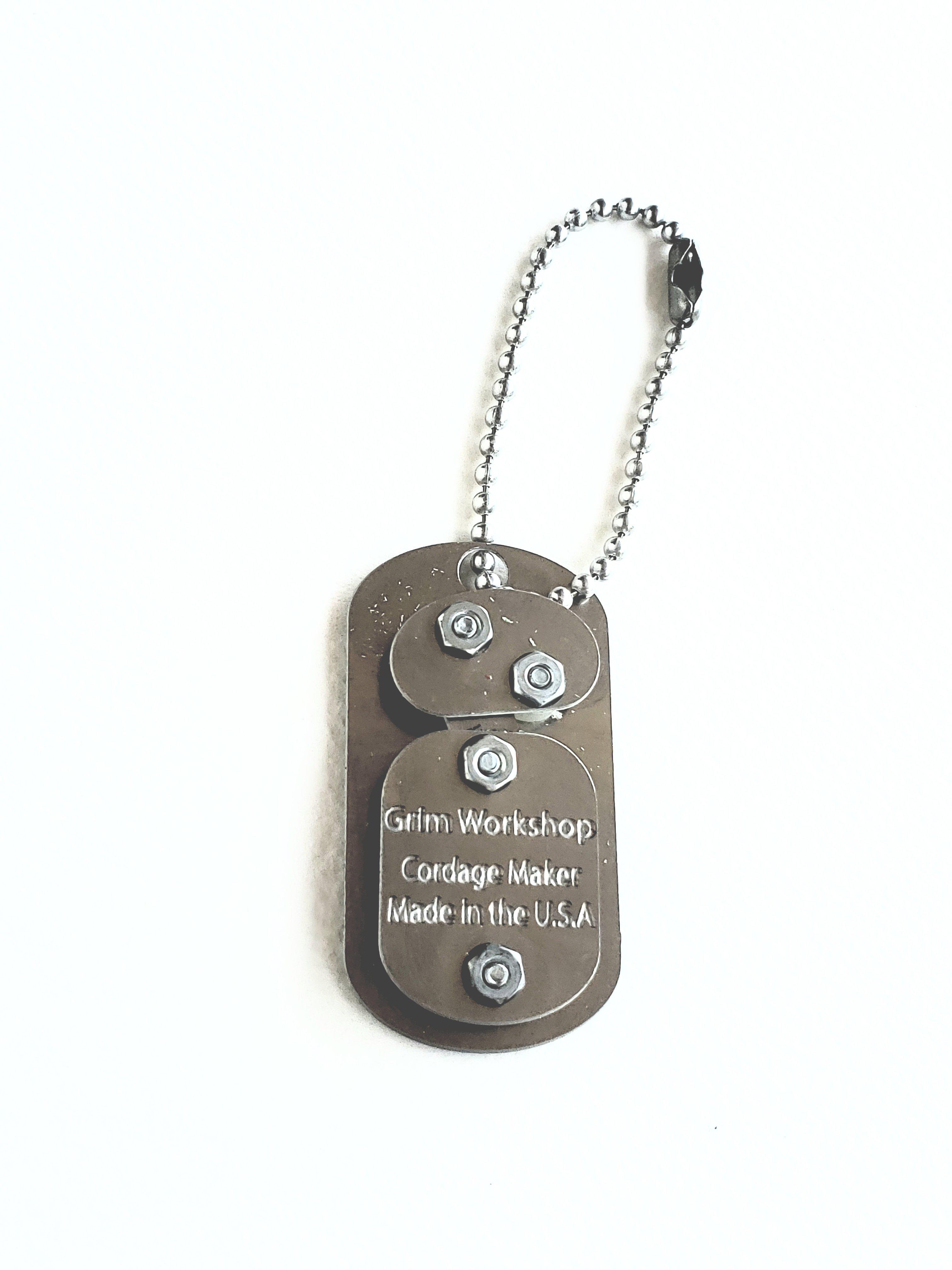 Cordage Making Dog Tag Necklace Tool-Grimworkshop-bugoutbag-bushcraft-edc-gear-edctool-everydaycarry-survivalcard-survivalkit-wilderness-prepping-toolkit
