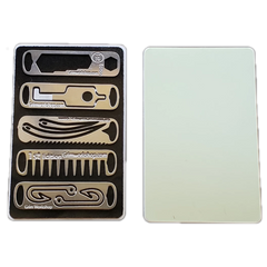 Credit Card Sized Micro Tool Holder (Tools not included)-Grimworkshop-bugoutbag-bushcraft-edc-gear-edctool-everydaycarry-survivalcard-survivalkit-wilderness-prepping-toolkit