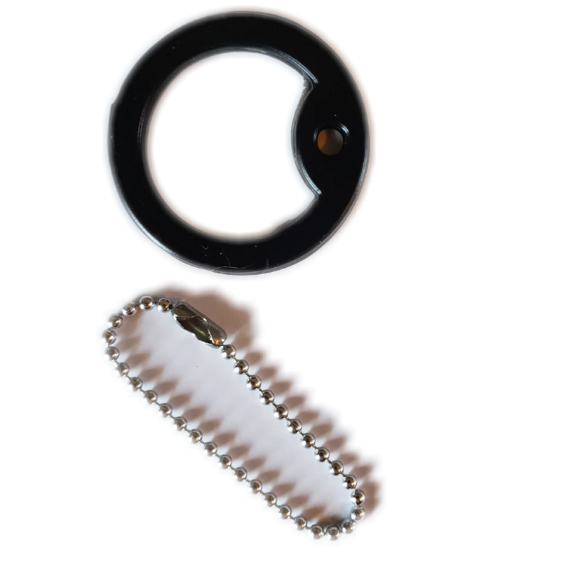 Dog Tag Silencer and Chain-Grimworkshop-bugoutbag-bushcraft-edc-gear-edctool-everydaycarry-survivalcard-survivalkit-wilderness-prepping-toolkit