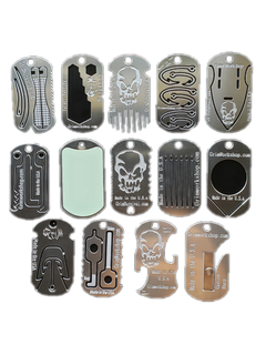 Grim Survival Dog Tag Mini Dog Tag Necklace Kit and Mini Survival Kit